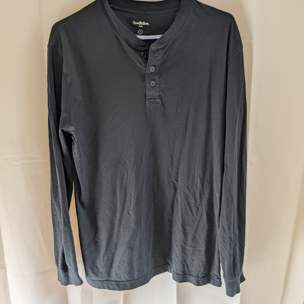 Goodfellow & Co Men's Black Henley Shirt